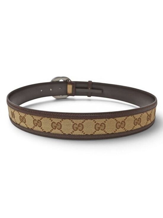 Gucci Belt GG Buckle Brown Beige 85